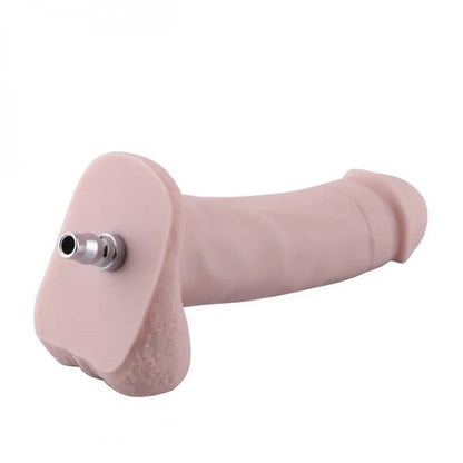 Juguete Tabú Dildo de Silicona con QAC 18 cm de largo diámetro 5 cm En blanco