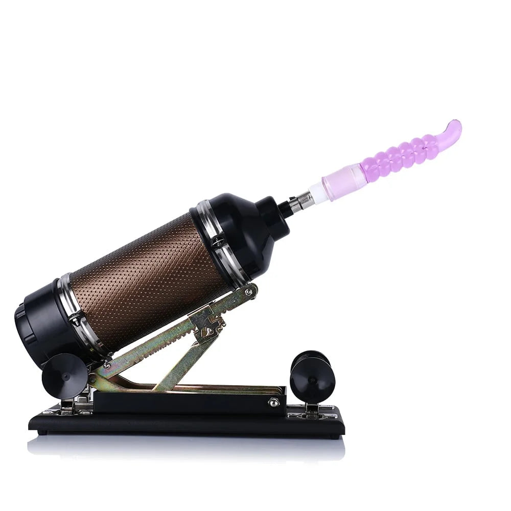 Dildo Anal Estriado con Conector 3XLR para la Máquina de Sexo Básica de Taboo Toys