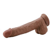 Dildo EZfunLok para máquina de sexo Auxfun Plus Marrón 26 cm