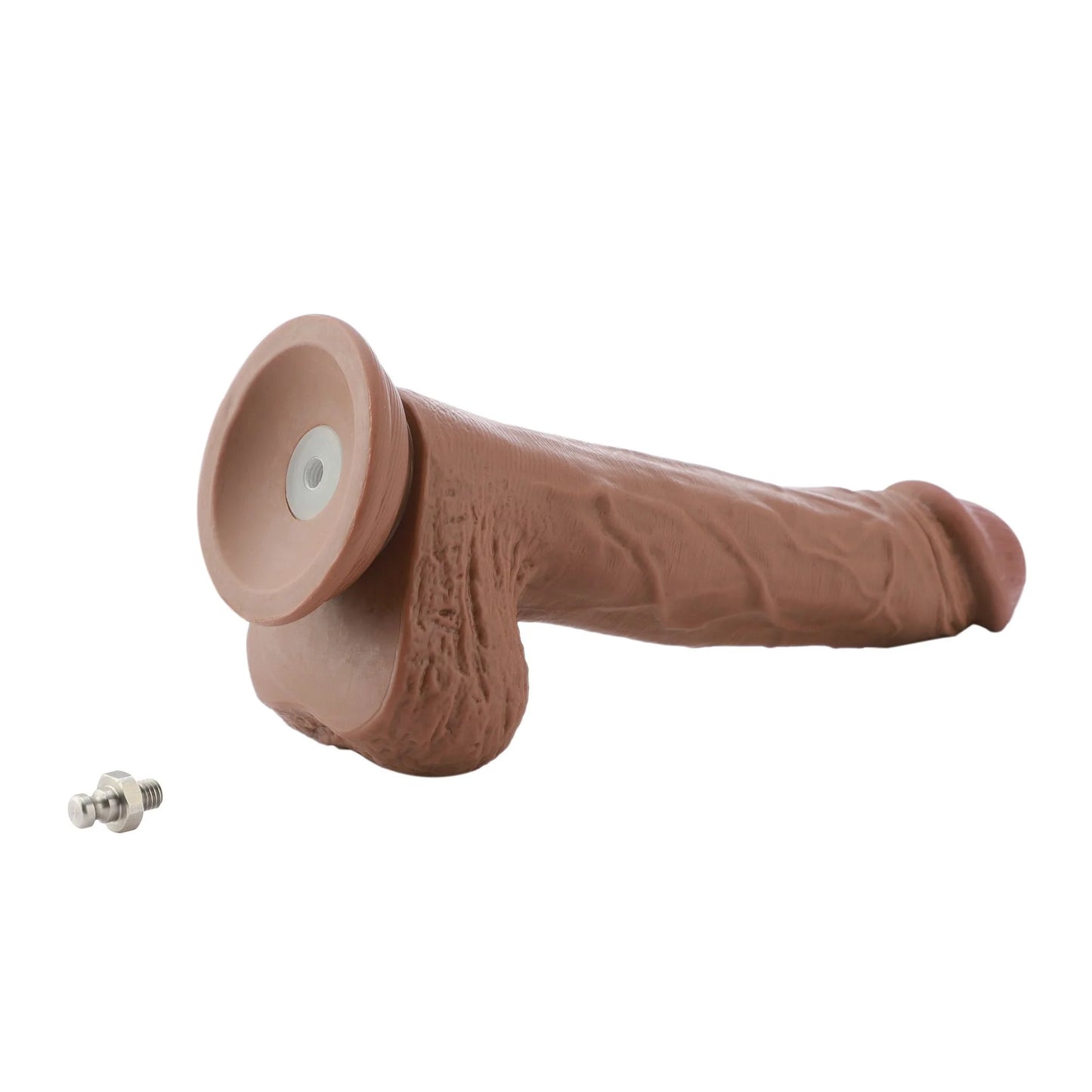 Dildo EZfunLok para máquina de sexo Auxfun Plus Marrón 26 cm