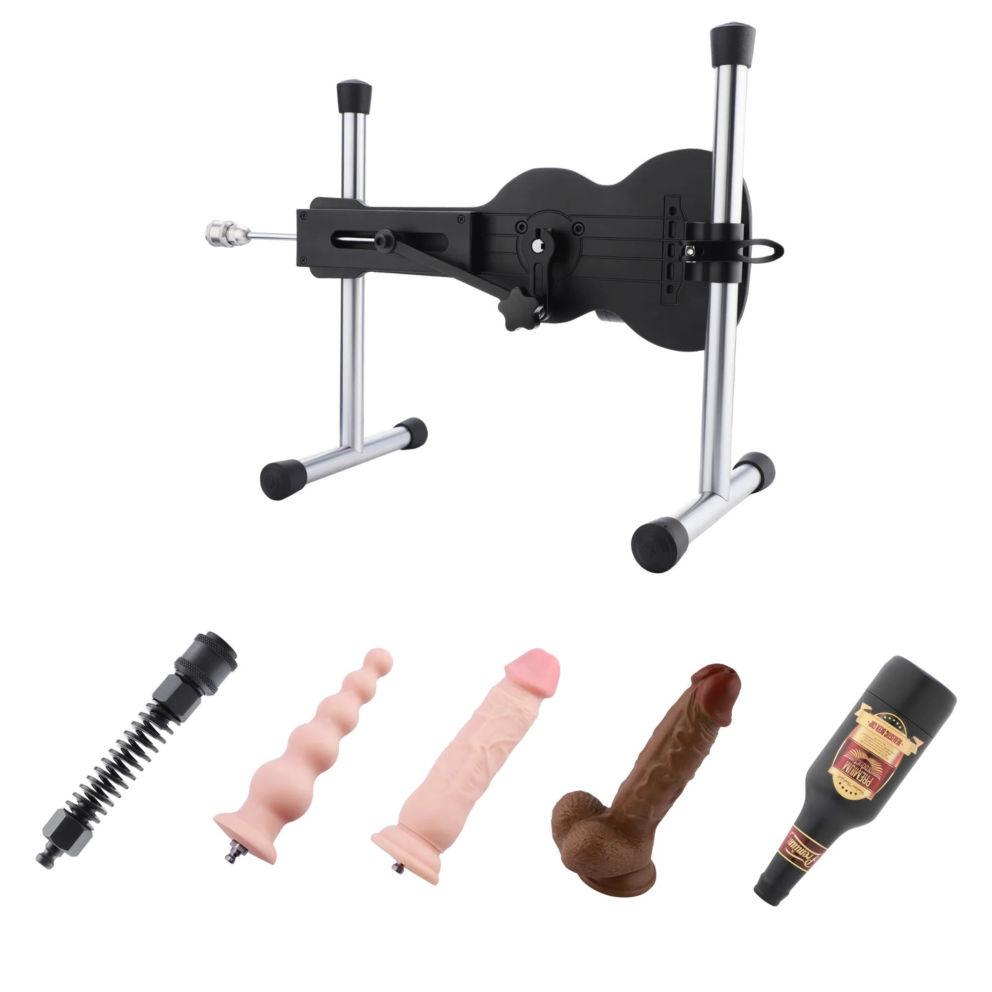 Máquina Sexual – 3 Dildos, Pocket Pussy y Adaptador de Resorte, Inalámbrico
