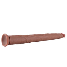 Dildo de silicona XXL realista de 50 cm con ventosa para placer manos libres, calidad premium.