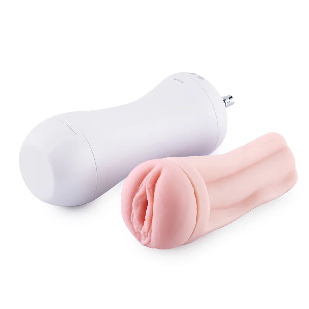 Pocket Pussy para las máquinas sexuales QAC, vagina realista con vibración! Negra