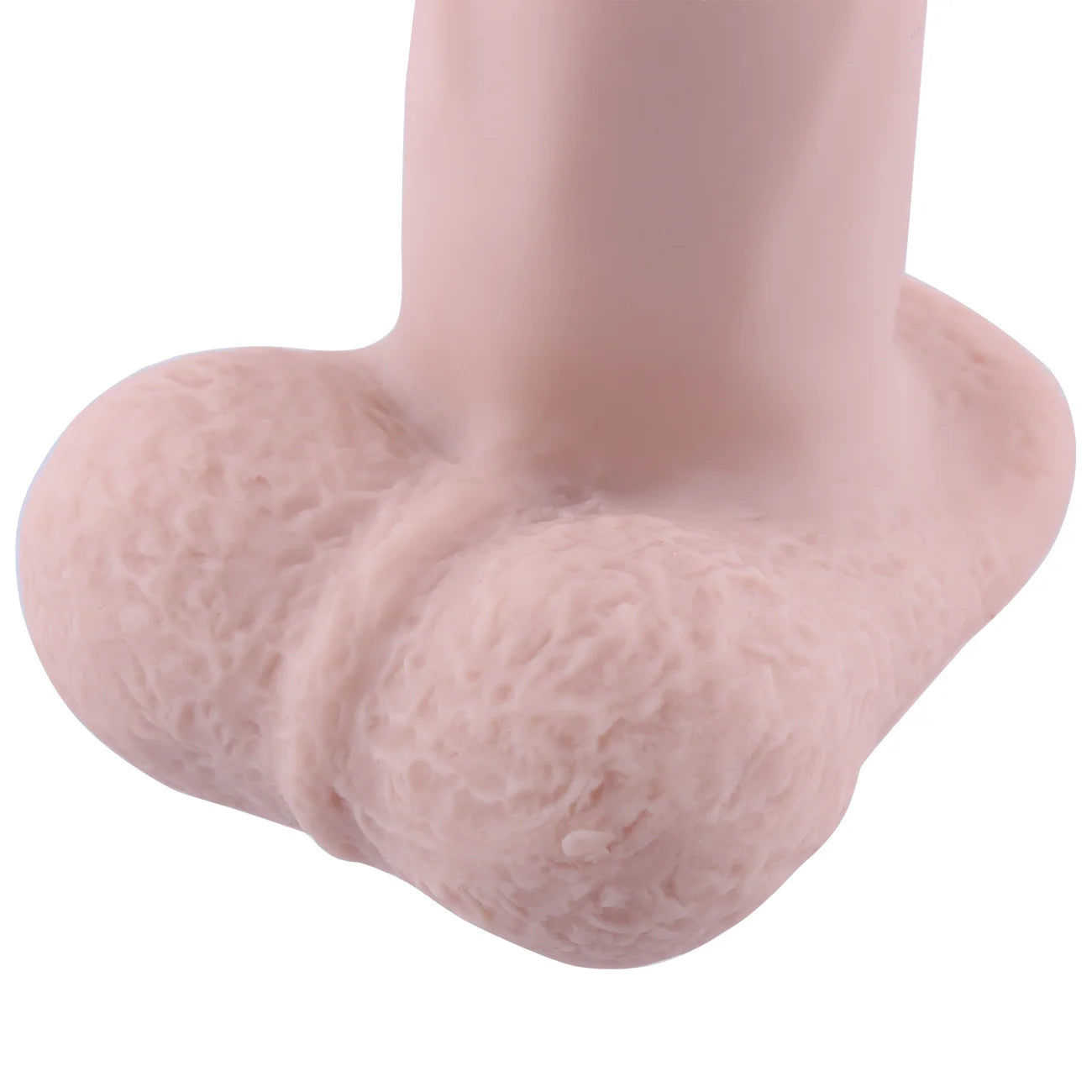 Juguete Tabú Dildo de Silicona con QAC 18 cm de largo diámetro 5 cm En blanco
