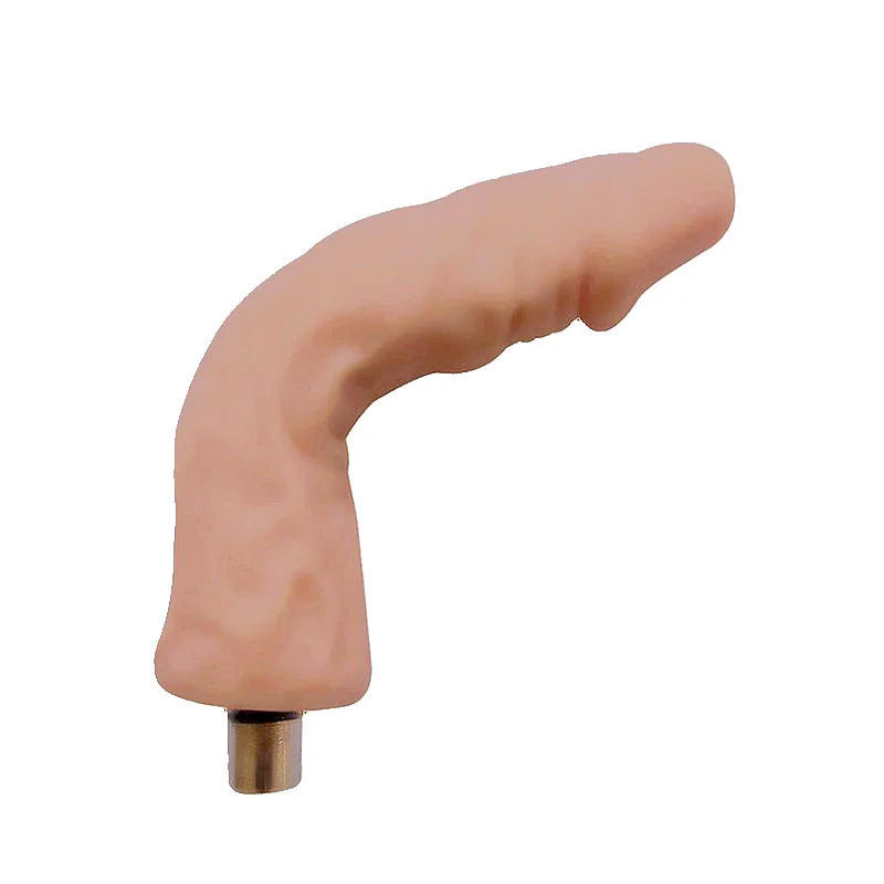 Dildo Flexible 3XLR para Máquina de Sexo Básica Auxfun Beige 18 cm