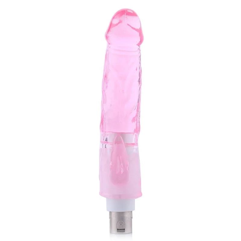Dildo Rosa con Estimulación del Clítoris Conector 3XLR para la Máquina de Sexo Auxfun Básica