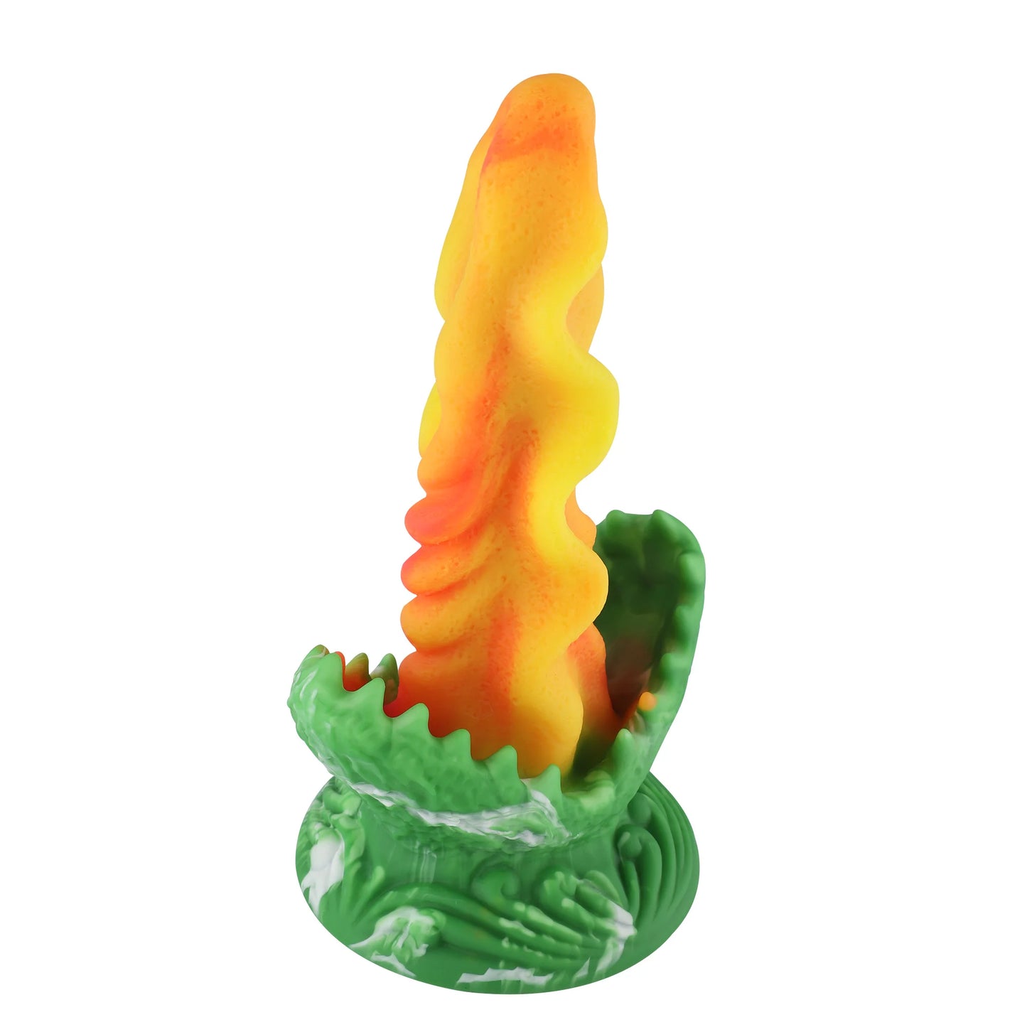 Dildo Mushu de 22 cm con potente ventosa | Dildo de silicona realista con estrías para intensidad.