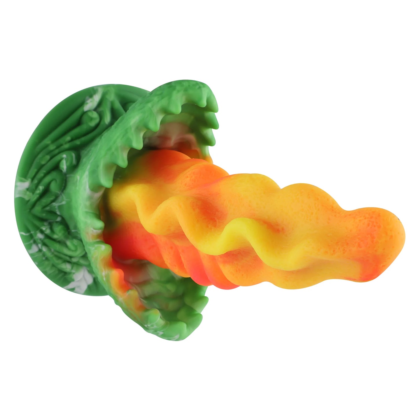 Dildo Mushu de 22 cm con potente ventosa | Dildo de silicona realista con estrías para intensidad.