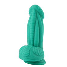 Dildo de Succión de Silicona Fantasía de Hadas Verde 20 cm - Diseño Realista, Uso Manos Libres, Premium.