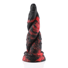Dildo de monstruo de fantasía con ventosa 21 cm serpiente trenzada - Juguete de silicona realista para intensas.