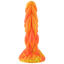 Wildolo Fantasy Suction Cup Dildo Naranja 21 cm - Dildo Naranja Realista Vibrante para Manos Libres.