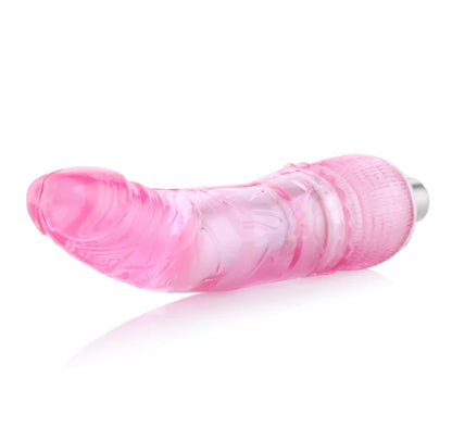 Dildo anal rosa con curvatura Conector 3XLR para Auxfun Basic Sex Machine