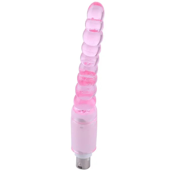 Dildo Anal Estriado Conector 3XLR para Máquina de Sexo Auxfun Básica