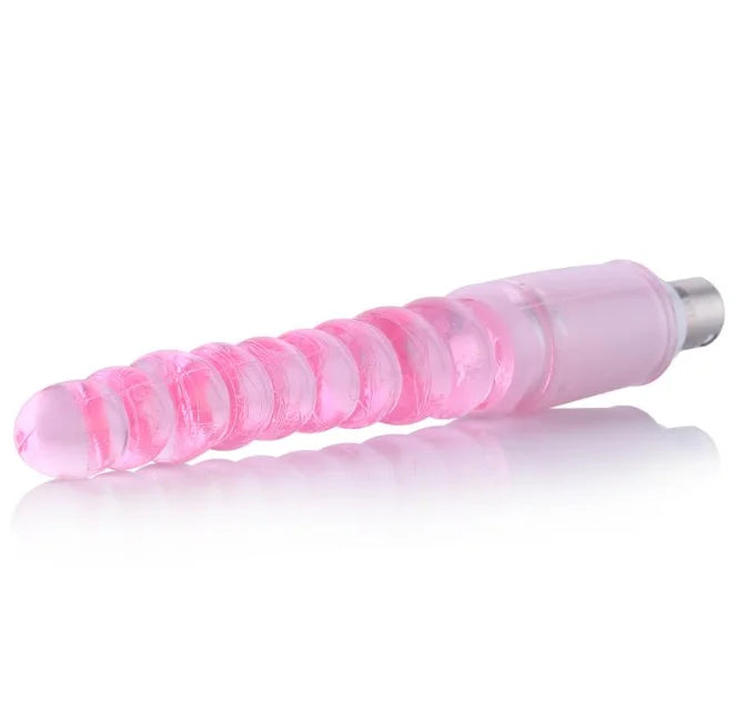 Dildo Anal Estriado Conector 3XLR para Máquina de Sexo Auxfun Básica