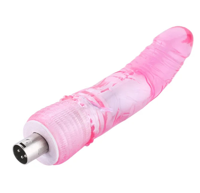 Dildo anal rosa con curvatura Conector 3XLR para Auxfun Basic Sex Machine