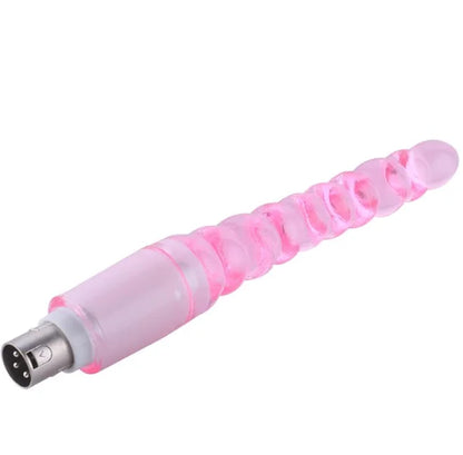 Dildo Anal Estriado Conector 3XLR para Máquina de Sexo Auxfun Básica