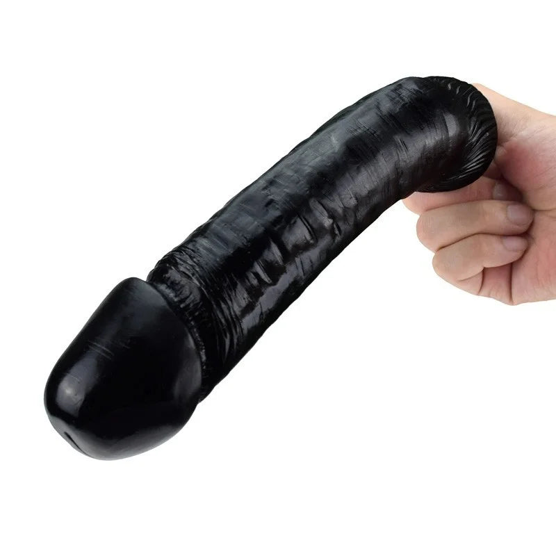 Dildo Negro Extra Grande para la Máquina de Sexo Auxfun Basic 3XLR 24 CM