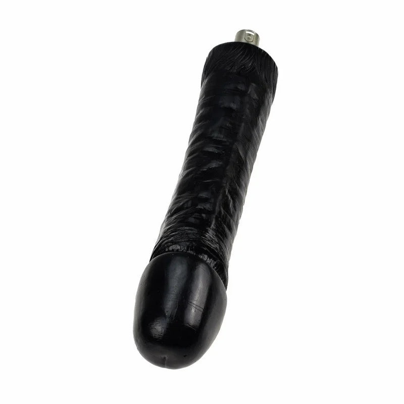 Dildo Negro Extra Grande para la Máquina de Sexo Auxfun Basic 3XLR 24 CM