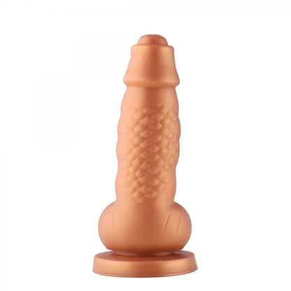 Dildo de Ventosa Hippo Fantasy XL 20 cm - Forma Única, Bultos y Estrías para Estimulación Intensa