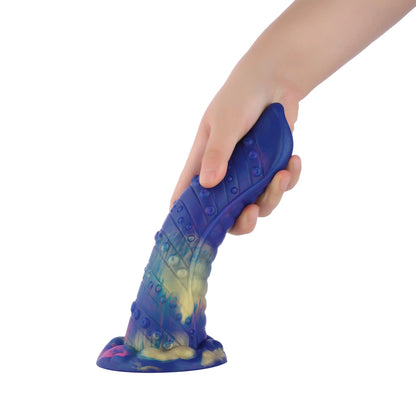 Dildo de 21 cm de lengua azul monstruosa con ventosa | Silicona texturizada | Envío rápido