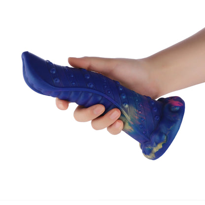 Dildo de 21 cm de lengua azul monstruosa con ventosa | Silicona texturizada | Envío rápido