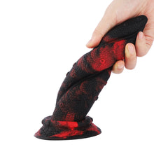 Dildo de monstruo de fantasía con ventosa 21 cm serpiente trenzada - Juguete de silicona realista para intensas.