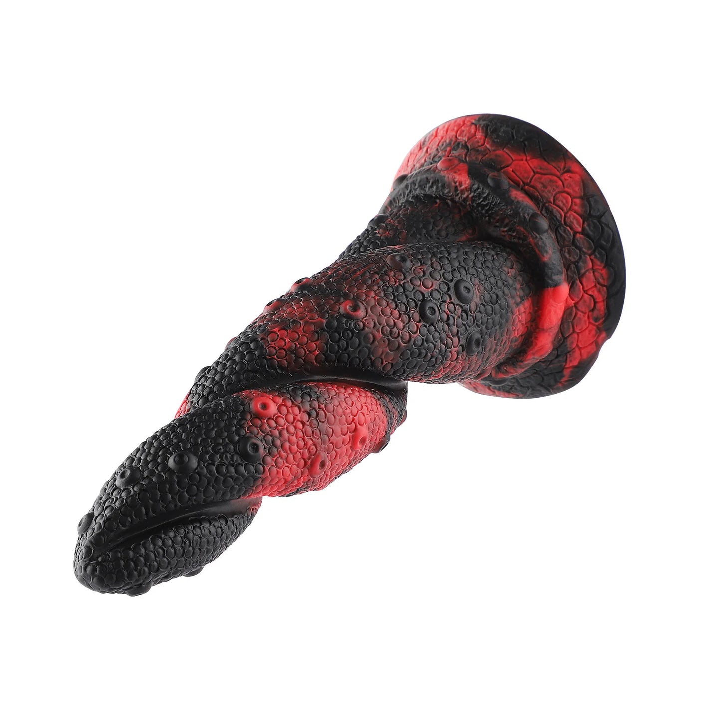 Dildo de monstruo de fantasía con ventosa 21 cm serpiente trenzada - Juguete de silicona realista para intensas.