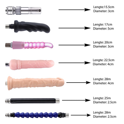 Auxfun® Máquina de Sexo Básica - Paquete Mateo con Dildos y Accesorios