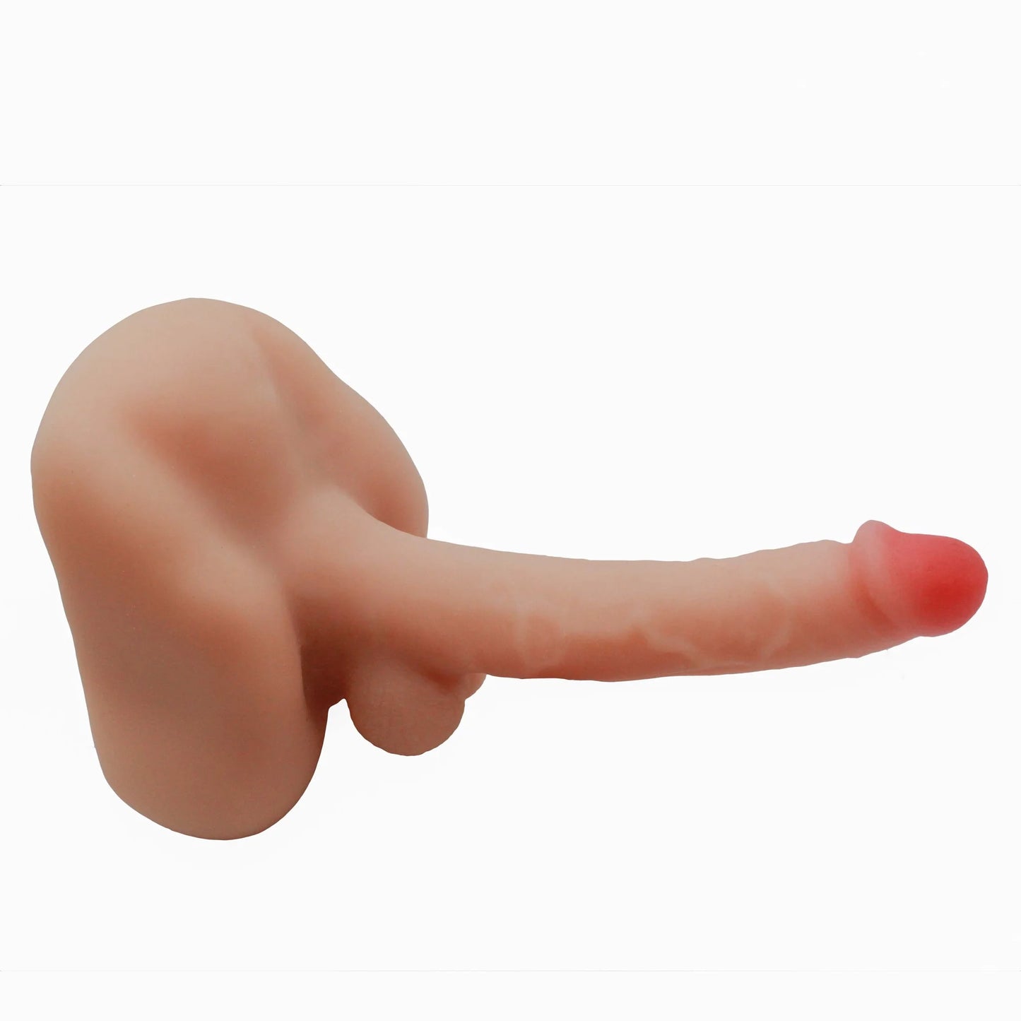 Juguetes Tabú Dildo Mega Realista con Ano y Ventosa - 18 cm para la Máxima Libertad de Manos.