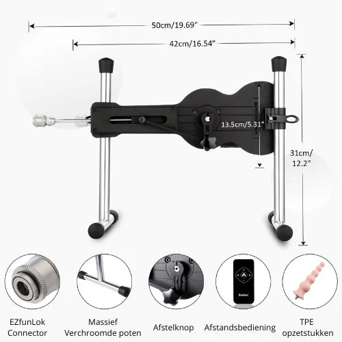 Máquina de Sexo Única para Ukelele – Ajustable, Potente y 3 Accesorios