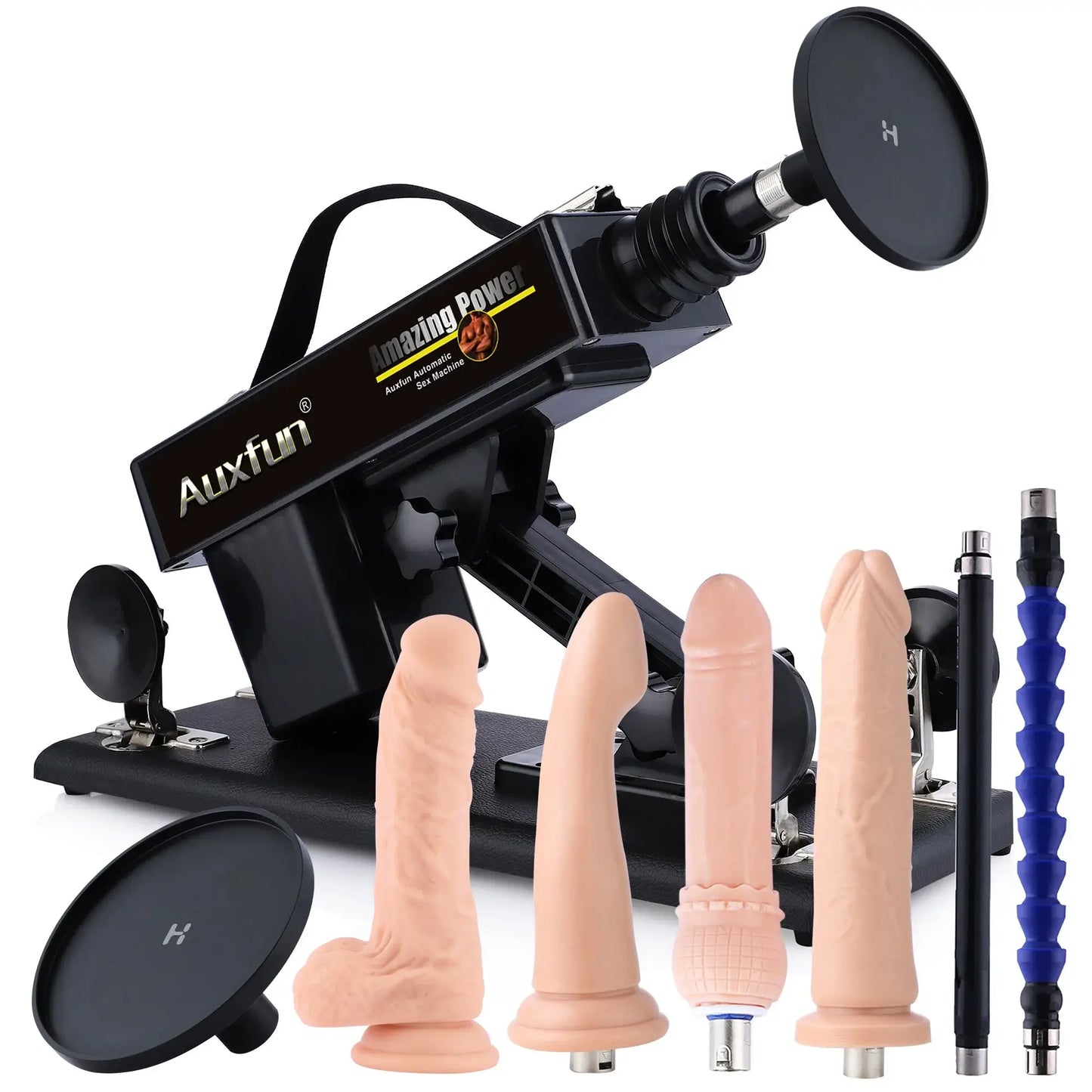 Auxfun® Máquina de Sexo Básica - Paquete Lorenzo con Dildos y Accesorios