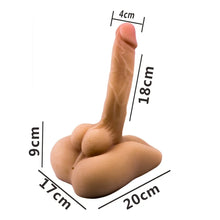 Juguetes Tabú Dildo Mega Realista con Ano y Ventosa - 18 cm para la Máxima Libertad de Manos.