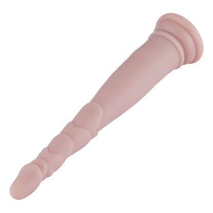 Dildo Anal 3XLR para Máquina de Sexo Básica Auxfun Beige 23.5 cm