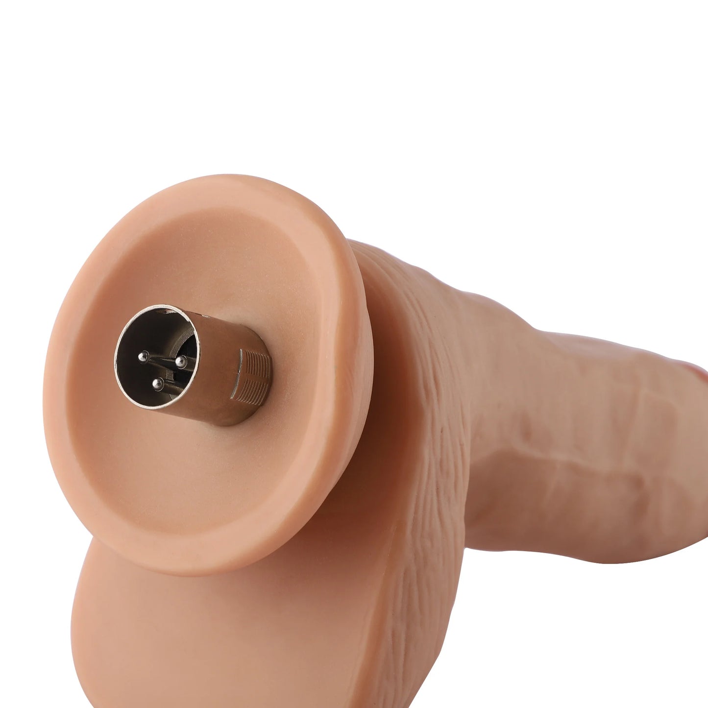 Dildo 3XLR para la Máquina de Sexo Auxfun Básica Beige 20.5 cm Extra Grueso