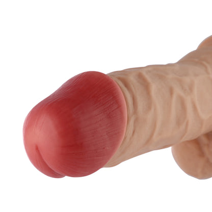 Dildo 3XLR para la Máquina Sexual Auxfun Básica Beige 22 cm Extra Grueso