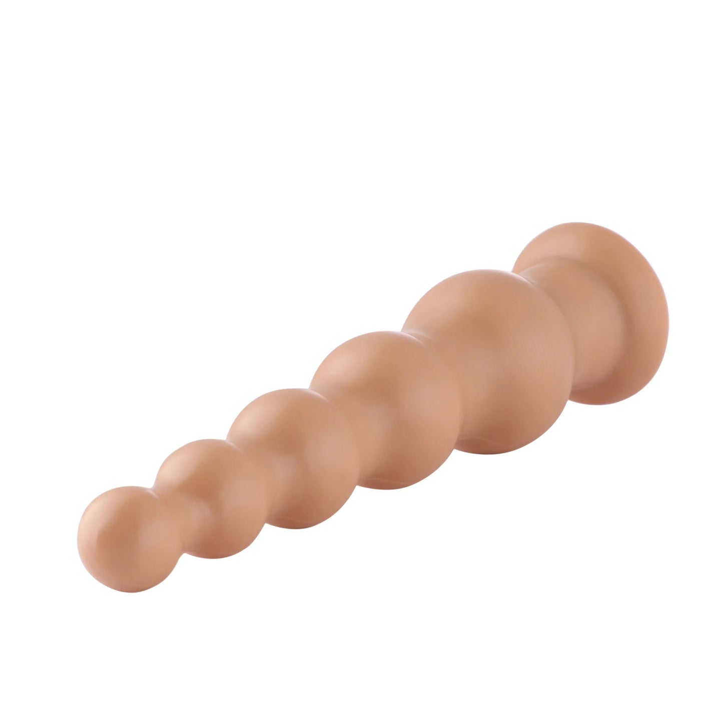 Dildo Estriado 3XLR para Máquina de Sexo Básica Auxfun Beige 21 cm
