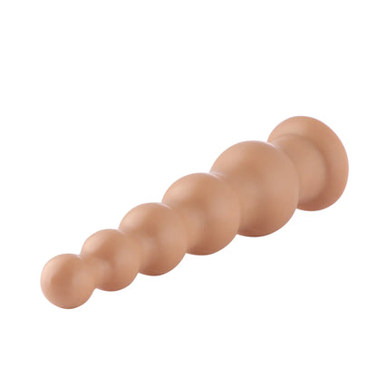 Dildo Estriado 3XLR para Máquina de Sexo Básica Auxfun Beige 21 cm