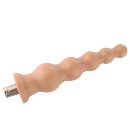 Dildo Estriado 3XLR para Máquina de Sexo Básica Auxfun Beige 21 cm
