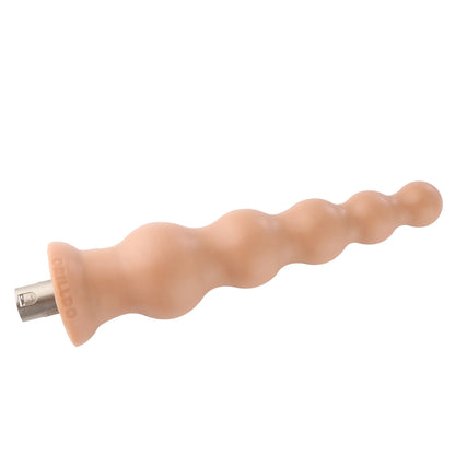 Dildo Estriado 3XLR para Máquina de Sexo Básica Auxfun Beige 21 cm