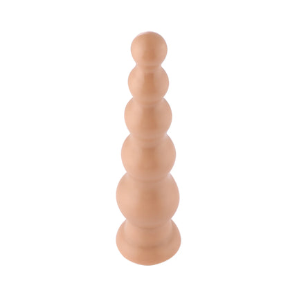 Dildo Estriado 3XLR para Máquina de Sexo Básica Auxfun Beige 21 cm