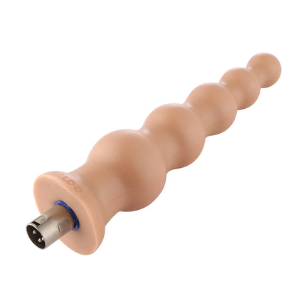 Dildo Estriado 3XLR para Máquina de Sexo Básica Auxfun Beige 21 cm