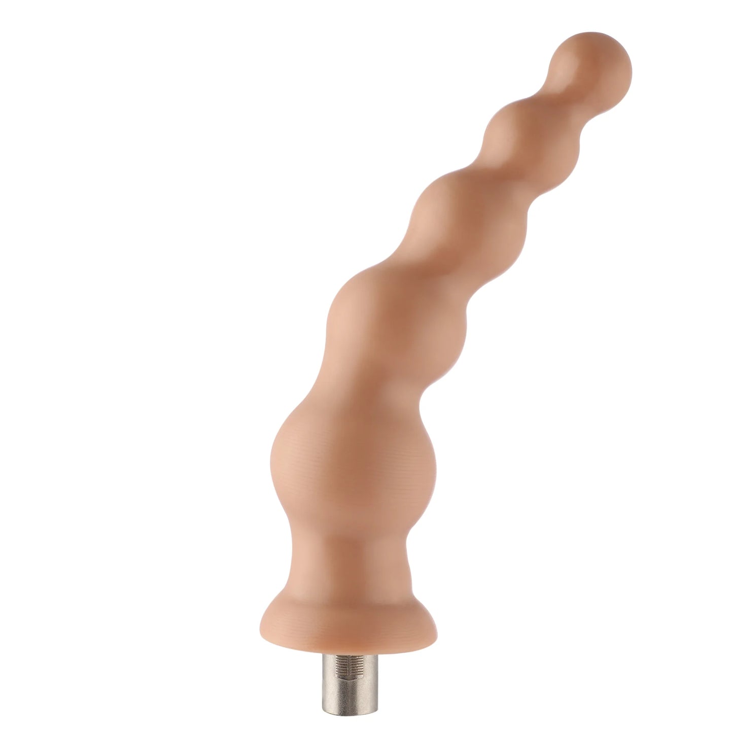 Dildo Estriado 3XLR para Máquina de Sexo Básica Auxfun Beige 21 cm
