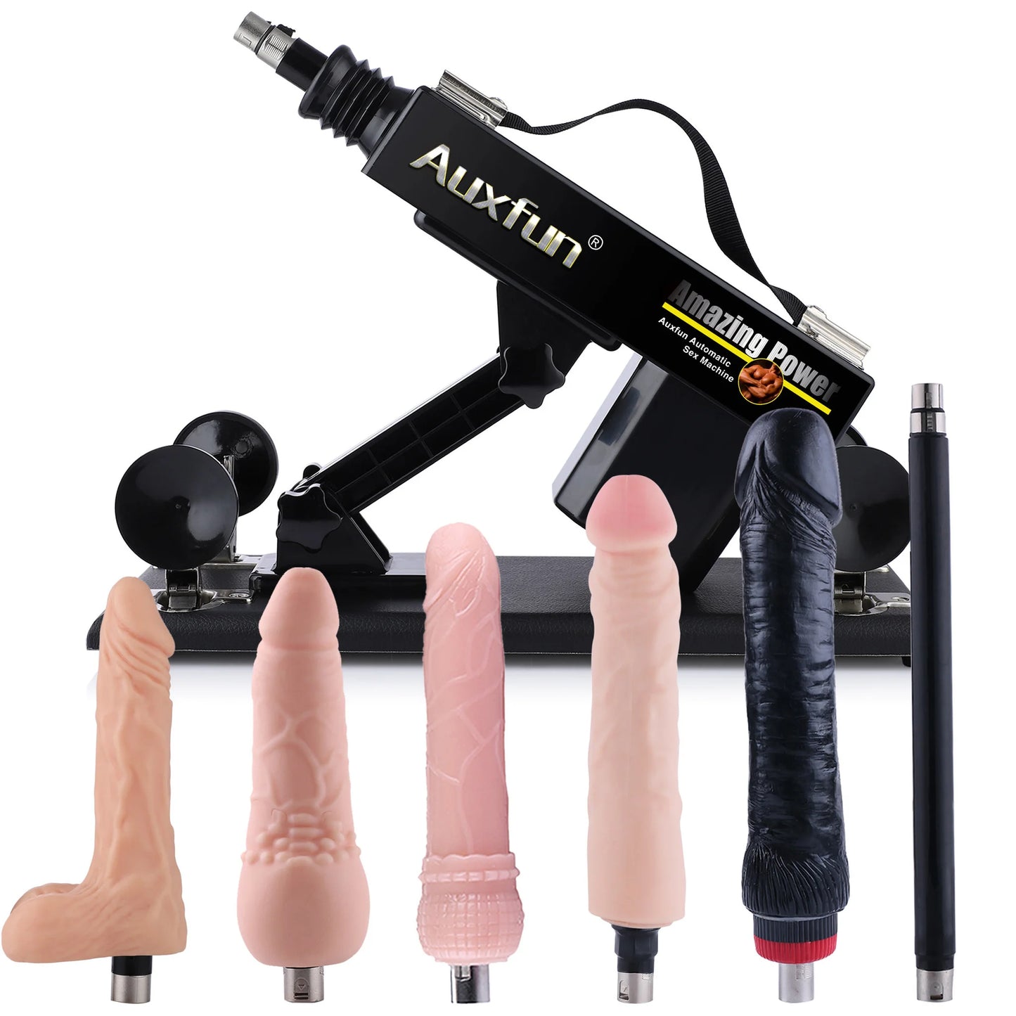 Paquete R-J Auxfun Máquina Sexual Básica con Dildo y Muchos Extras