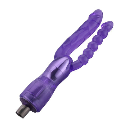 Dildo de doble estriado 3XLR para la máquina de sexo básica Auxfun de 23 cm