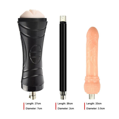 Paquete de parejas Auxfun Basic Sex Machine con dildo y muchos extras