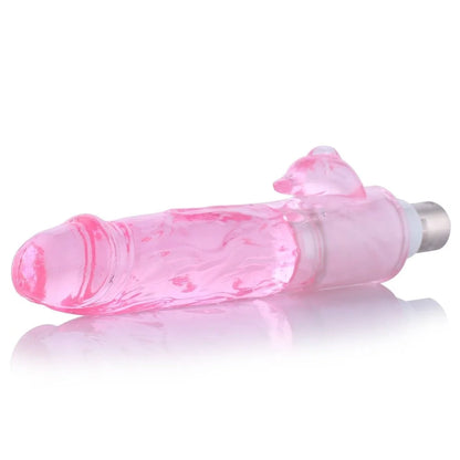 Dildo Rosa con Estimulación del Clítoris Conector 3XLR para la Máquina de Sexo Auxfun Básica