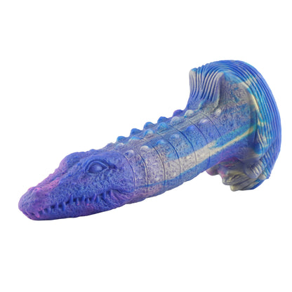 "Wildolo Fantasy Cocodrilo Dildo 23 cm - Juguete de Silicona Premium con Ventosa para Estimulación Intensa"