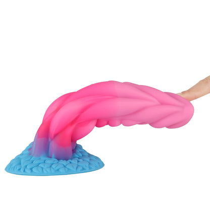 Wildolo® Fantasy Suction Cup Dildo Nesbu - 21 cm de longitud, eje extra estructurado, diversión manos libres