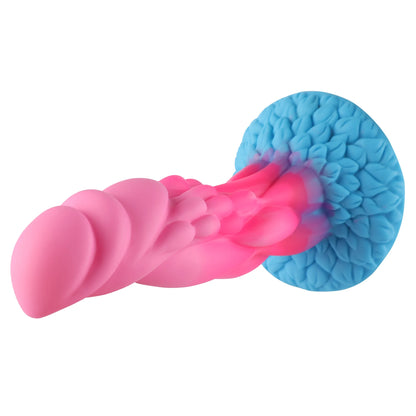Wildolo® Fantasy Suction Cup Dildo Nesbu - 21 cm de longitud, eje extra estructurado, diversión manos libres