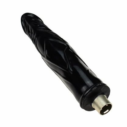 Dildo Negro de 17 CM con Conector 3XLR para Auxfun Basic Sex Machine